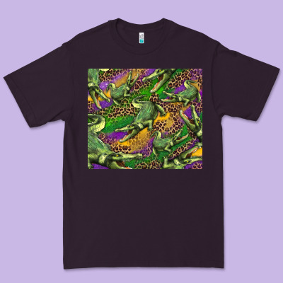 Mardi Gras Louisiana Crocodile Leopard Premium Tee Designed By Ranaportraitstore