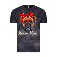 Cloud Black Boxer Mom Dogs  Mothers Day Dog Lovers Gifts For Women Vintage Tee - longCreatives