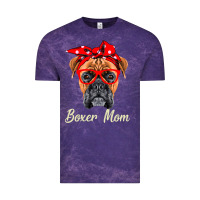 Cloud Purple Boxer Mom Dogs  Mothers Day Dog Lovers Gifts For Women Vintage Tee - longCreatives