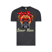 Vintage Black Boxer Mom Dogs  Mothers Day Dog Lovers Gifts For Women Vintage Tee - longCreatives