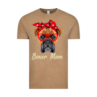 Vintage Coffee Boxer Mom Dogs  Mothers Day Dog Lovers Gifts For Women Vintage Tee - longCreatives
