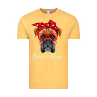 Vintage Mustard Boxer Mom Dogs  Mothers Day Dog Lovers Gifts For Women Vintage Tee - longCreatives