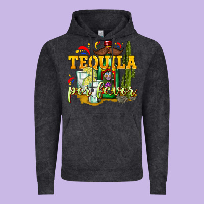 Tequila Por Favor Vintage Hoodie Designed By Texasbilliewilder