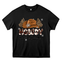 Black howdy christmas Heavy Core Tee - MaliasSmallBusiness