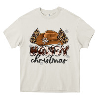 Cream howdy christmas Heavy Core Tee - MaliasSmallBusiness