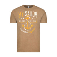 Vintage Coffee Proud Navy Mother for Moms of Sailors Proud Mom Navy Family Vintage Tee - longCreatives