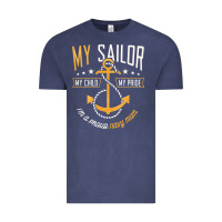 Vintage Denim Proud Navy Mother for Moms of Sailors Proud Mom Navy Family Vintage Tee - longCreatives