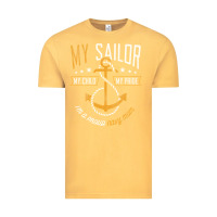 Vintage Mustard Proud Navy Mother for Moms of Sailors Proud Mom Navy Family Vintage Tee - longCreatives