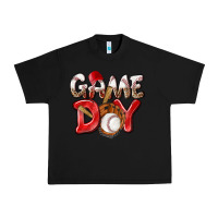 Black Game day Baseball Urban Heavy Tee - NancyCooperArtShop