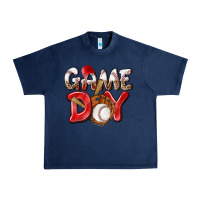 Navy Game day Baseball Urban Heavy Tee - NancyCooperArtShop
