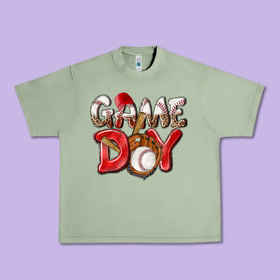 Game Day Baseball Urban Heavy Tee Designed By Nancycooperartshop