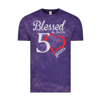 Cloud Purple Vintage 50th Birthday Blessed By God For 50 Years Birthday Vintage Tee - longCreatives