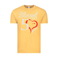 Vintage Mustard Vintage 50th Birthday Blessed By God For 50 Years Birthday Vintage Tee - longCreatives