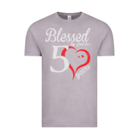 Vintage Zinc Vintage 50th Birthday Blessed By God For 50 Years Birthday Vintage Tee - longCreatives