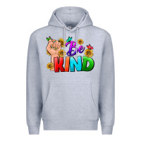 Heather Grey Be Kind LGBTQ+ Premium Hoodie - BundleAndBundleShop