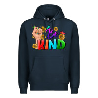 Navy Be Kind LGBTQ+ Premium Hoodie - BundleAndBundleShop
