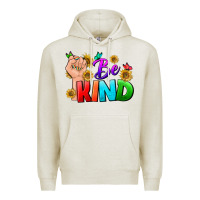 Oatmeal Heather Be Kind LGBTQ+ Premium Hoodie - BundleAndBundleShop