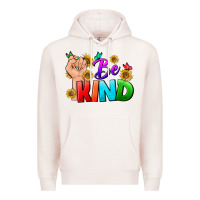 Pale Pink Be Kind LGBTQ+ Premium Hoodie - BundleAndBundleShop