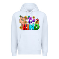 White Be Kind LGBTQ+ Premium Hoodie - BundleAndBundleShop