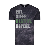 Cloud Black Destiny  Eat Sleep Destiny Repeat Short Sleeve Vintage Tee - longCreatives