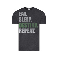 Vintage Black Destiny  Eat Sleep Destiny Repeat Short Sleeve Vintage Tee - longCreatives