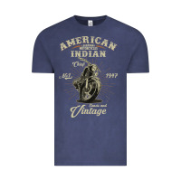 Vintage Denim Vintage American Motorcycle Indian for Old Biker Gifts Vintage Tee - longCreatives