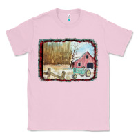 Bubblegum Pink Christmas Barn Tractor Snow Classic Tee - Bettercallsaul