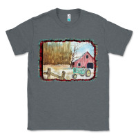 Charcoal Heather Christmas Barn Tractor Snow Classic Tee - Bettercallsaul