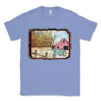 Colony Blue Christmas Barn Tractor Snow Classic Tee - Bettercallsaul
