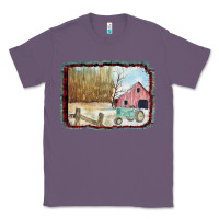 Lavender Christmas Barn Tractor Snow Classic Tee - Bettercallsaul