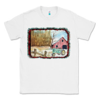 White Christmas Barn Tractor Snow Classic Tee - Bettercallsaul