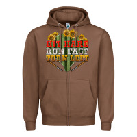 Chestnut hit hard run fast turn left Zipper Hoodie - BundleAndBundleShop