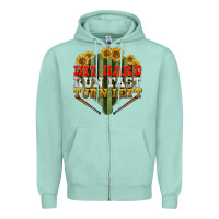Seafoam hit hard run fast turn left Zipper Hoodie - BundleAndBundleShop