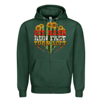 Sports Green hit hard run fast turn left Zipper Hoodie - BundleAndBundleShop