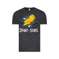 Vintage Black Dino Sore Funny Dinosaur Workout Gym Fitness Lifting Vintage Tee - longCreatives