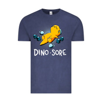 Vintage Denim Dino Sore Funny Dinosaur Workout Gym Fitness Lifting Vintage Tee - longCreatives