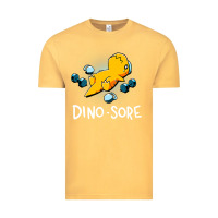 Dino Sore Funny Dinosaur Workout Gym Fitness Lifting Vintage Tee | Teevron