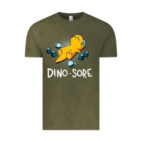 Vintage Olive Dino Sore Funny Dinosaur Workout Gym Fitness Lifting Vintage Tee - longCreatives