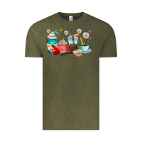 Teacher Coffee Cups Vintage Tee | Teevron