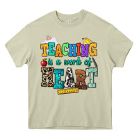 Mossy teaching is a work of heart Heavy Core Tee - NancyCooperArtShop