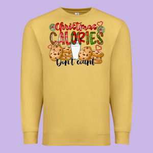 Christmas Calories Dont Count Premium Sweatshirt Designed By Cowhidedigitalart