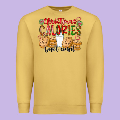 Christmas Calories Dont Count Premium Sweatshirt Designed By Cowhidedigitalart