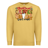 Antique Gold christmas calories dont count Premium Sweatshirt - CowhideDigitalArt