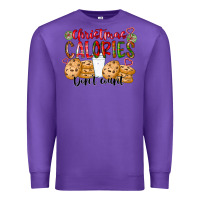 Purple christmas calories dont count Premium Sweatshirt - CowhideDigitalArt