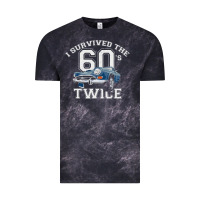 Cloud Black I Survived The Sixties Twice Classic Birthday Vintage Tee - longCreatives
