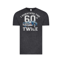 Vintage Black I Survived The Sixties Twice Classic Birthday Vintage Tee - longCreatives