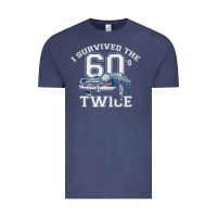 Vintage Denim I Survived The Sixties Twice Classic Birthday Vintage Tee - longCreatives
