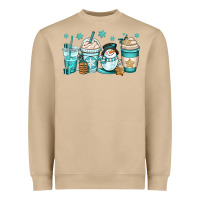 Mushroom winter coffee cups Heavyweight Sweatshirt - OliviaCreatesArt