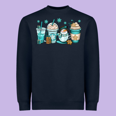 Winter Coffee Cups Heavyweight Sweatshirt Designed By Oliviacreatesart