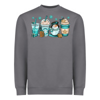 Storm winter coffee cups Heavyweight Sweatshirt - OliviaCreatesArt
